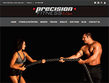 Tablet Screenshot of precisionfitnessandspa.com